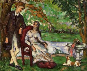 Paul Cezanne Werk - Paar in einem Garten