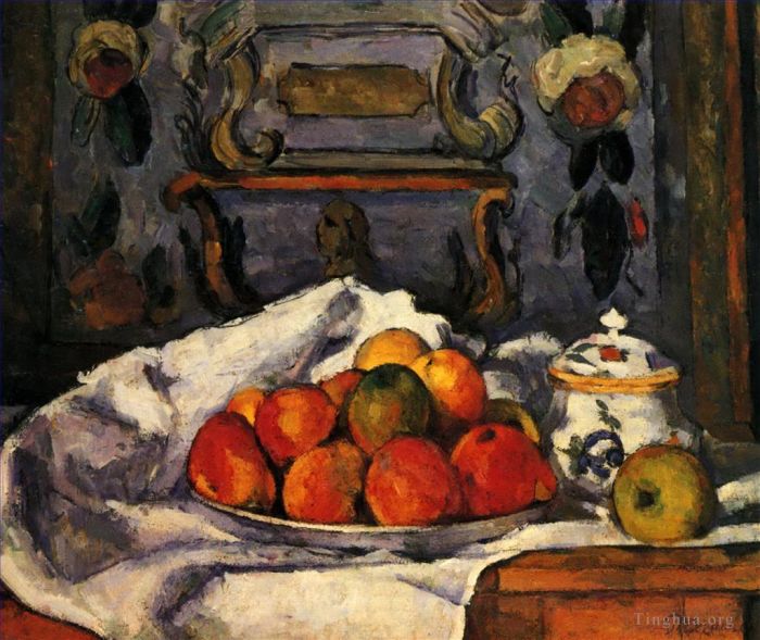 Paul Cezanne Ölgemälde - Gericht mit Äpfeln