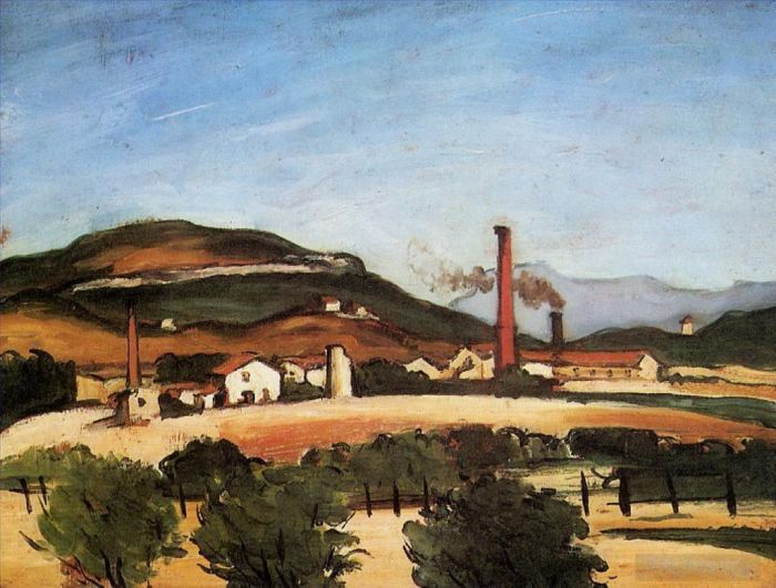 Paul Cezanne Ölgemälde - Fabriken in der Nähe von Mont de Cengle