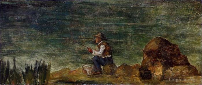 Paul Cezanne Ölgemälde - Fischer auf den Felsen