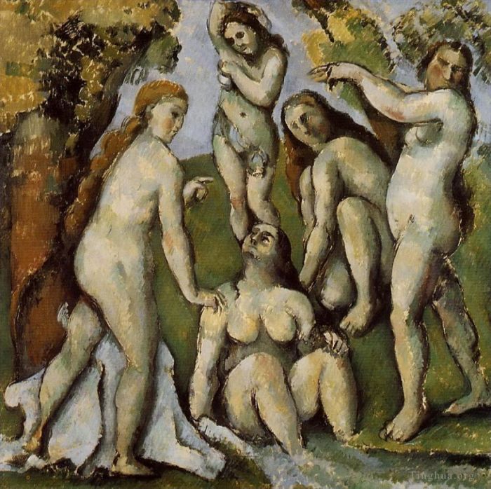 Paul Cezanne Ölgemälde - Fünf Badegäste