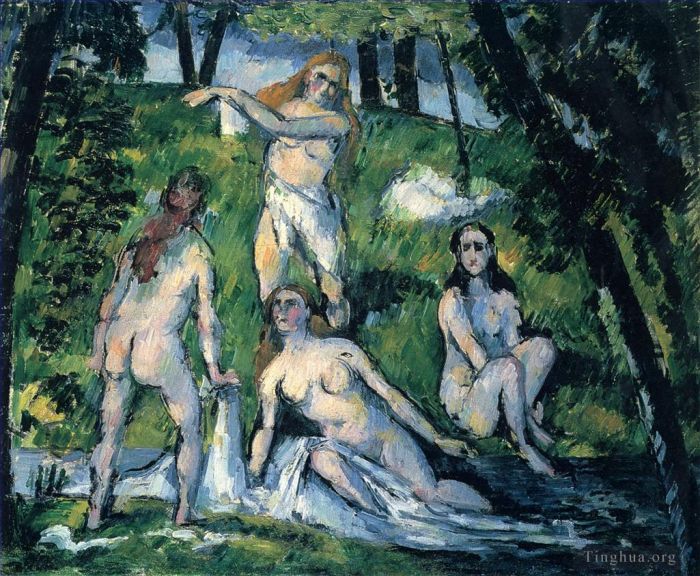 Paul Cezanne Ölgemälde - Vier Badegäste 188