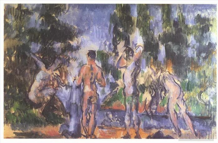 Paul Cezanne Ölgemälde - Vier Badegäste