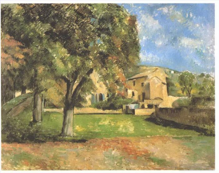 Paul Cezanne Ölgemälde - Rosskastanienbäume in Jas de Bouffan