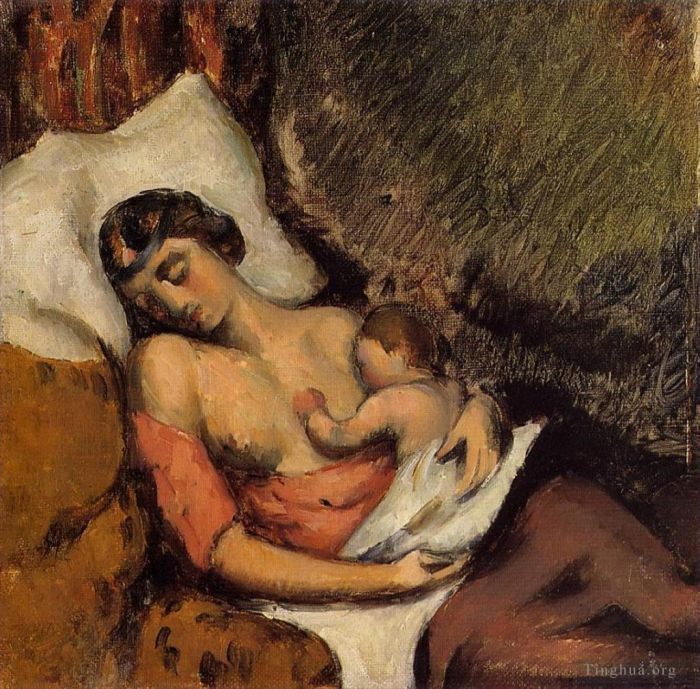 Paul Cezanne Ölgemälde - Hortense stillt Paul