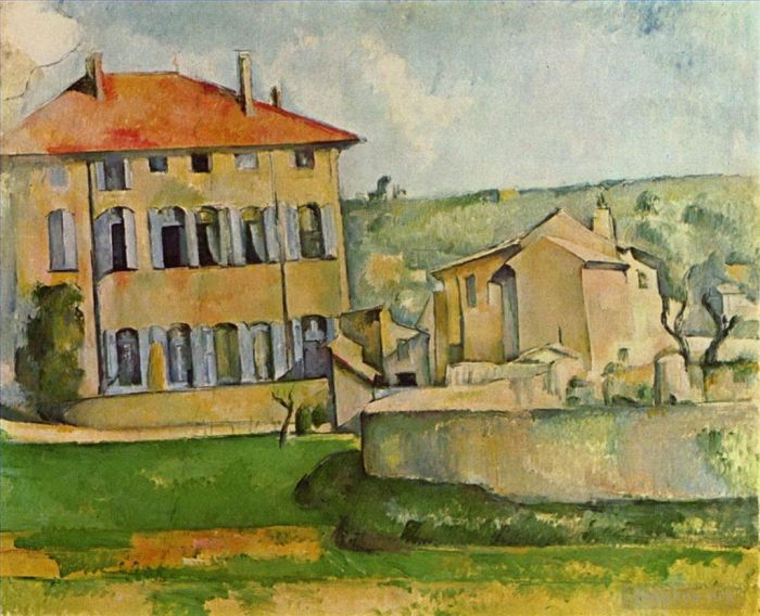 Paul Cezanne Ölgemälde - Haus und Bauernhof in Jas de Bouffan