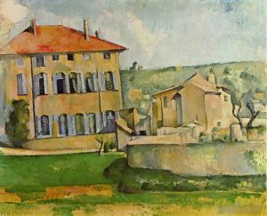 Paul Cezanne Werk - Haus und Bauernhof in Jas de Bouffan