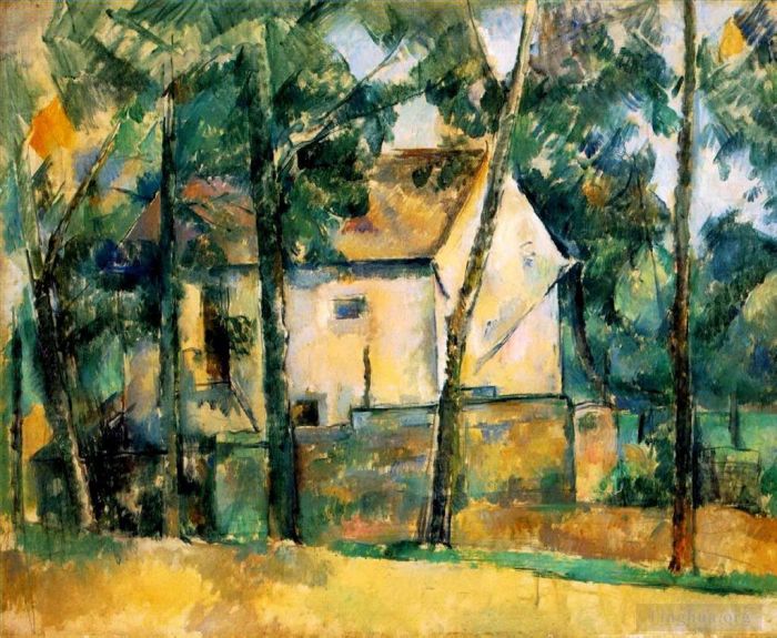 Paul Cezanne Ölgemälde - Haus und Bäume