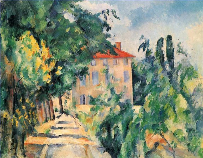 Paul Cezanne Ölgemälde - Haus mit rotem Dach