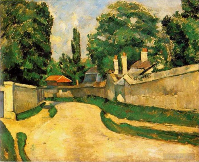 Paul Cezanne Ölgemälde - Häuser entlang einer Straße