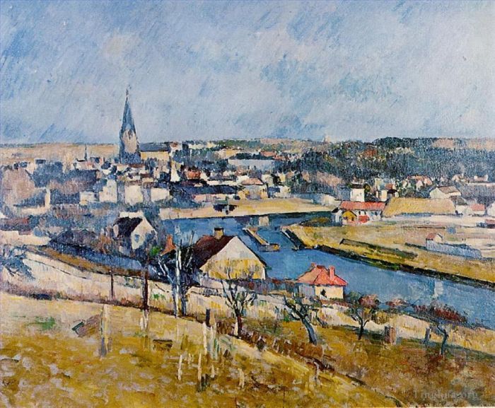 Paul Cezanne Ölgemälde - Ile de France Landschaft 2
