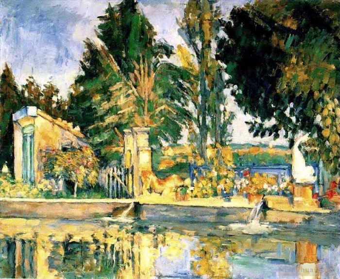 Paul Cezanne Ölgemälde - Jas de Bouffan der Pool
