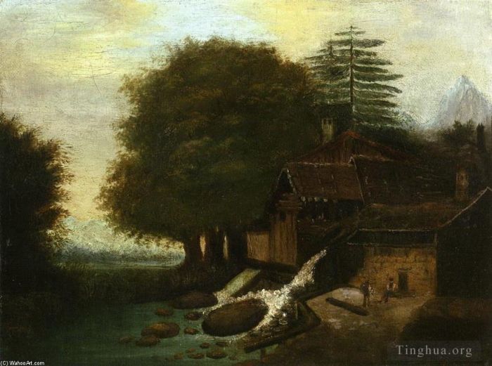 Paul Cezanne Ölgemälde - Landschaft mit Mühle