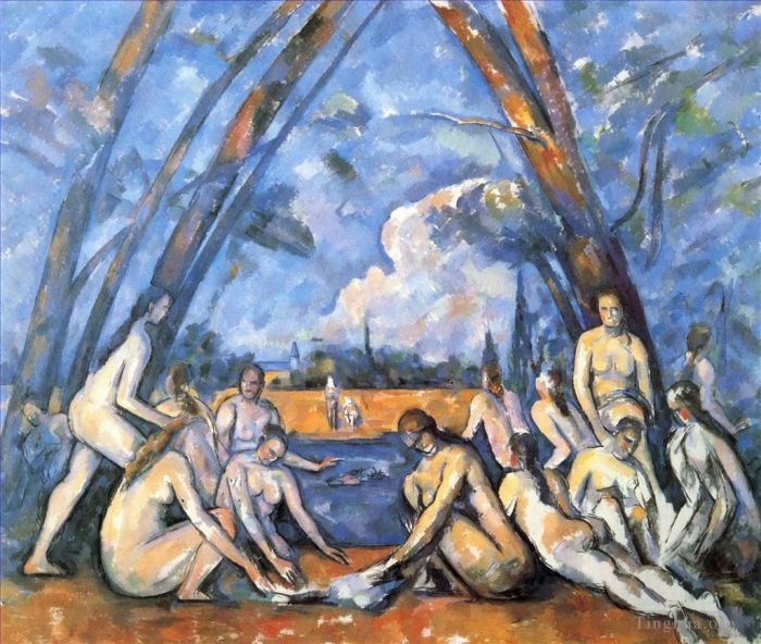 Paul Cezanne Ölgemälde - Große Badegäste 2