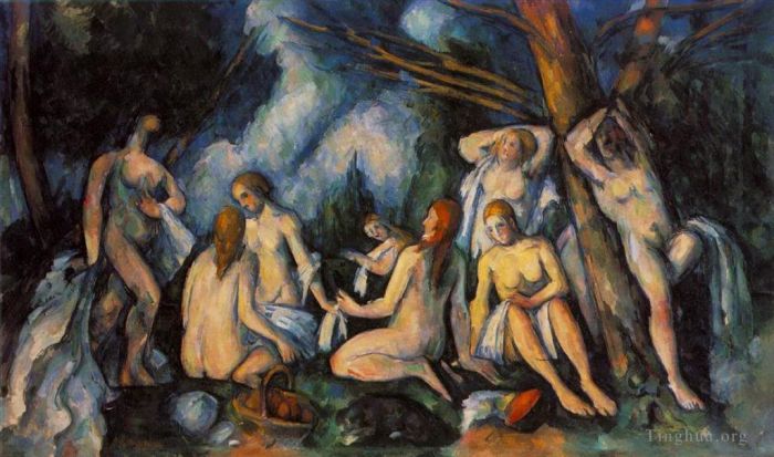 Paul Cezanne Ölgemälde - Große Badegäste