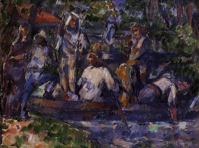 Paul Cezanne Ölgemälde - Auf dem Wasser abreisen