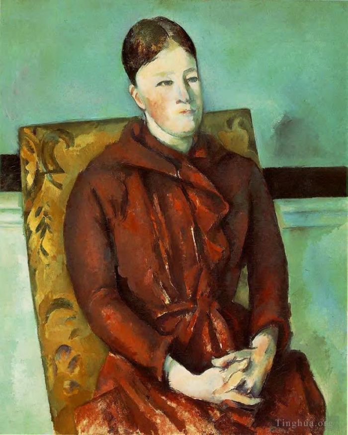 Paul Cezanne Ölgemälde - Madame Cezanne in einem gelben Stuhl