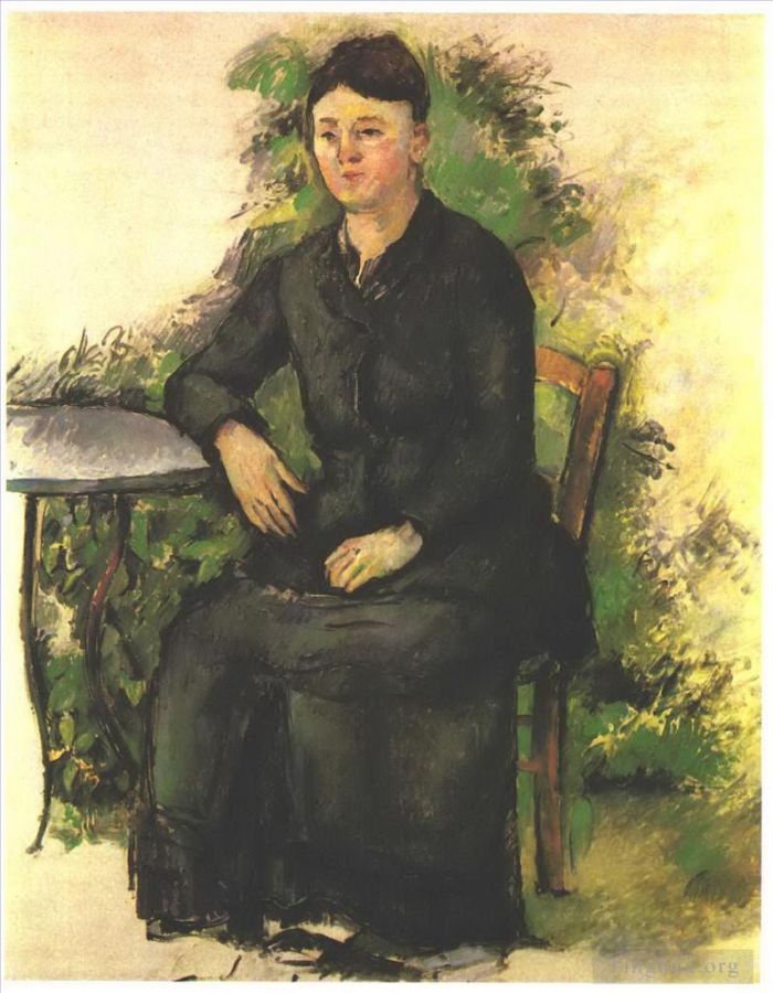 Paul Cezanne Ölgemälde - Madame Cezanne im Garten