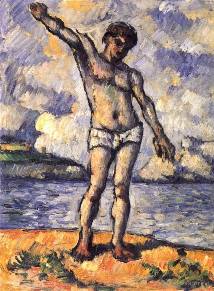 Paul Cezanne Ölgemälde - Stehender Mann mit ausgestreckten Armen