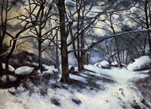 Paul Cezanne Werk - Schmelzender Schnee Fontainebleau