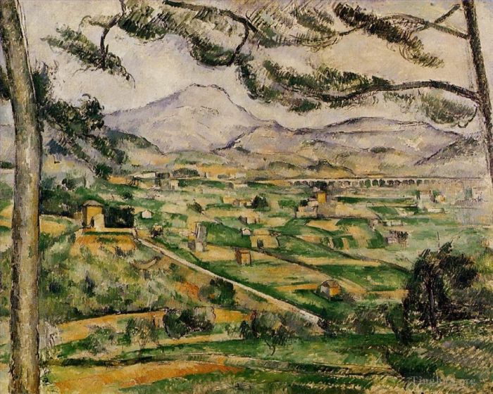 Paul Cezanne Ölgemälde - Mont Sainte Victoire mit großer Kiefer