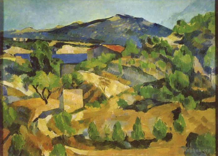 Paul Cezanne Ölgemälde - Berge in der Provence L Estaque