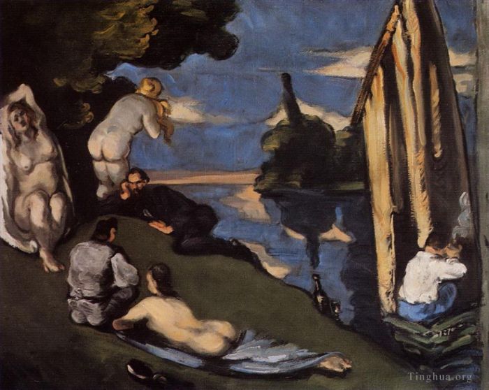 Paul Cezanne Ölgemälde - Pastoral oder Idylle