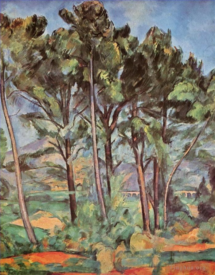 Paul Cezanne Ölgemälde - Kiefer und Aquädukt