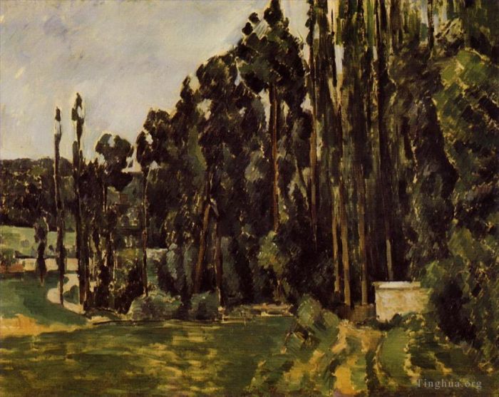 Paul Cezanne Ölgemälde - Pappeln