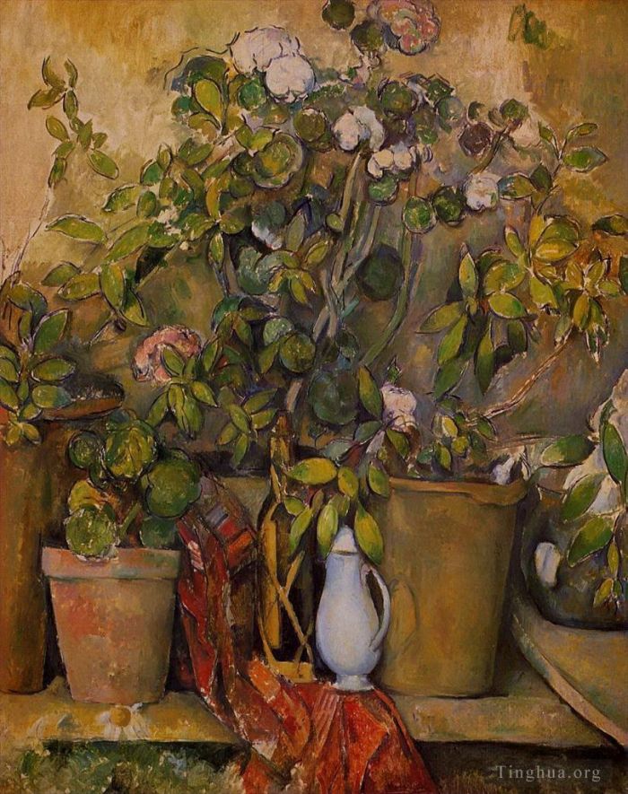 Paul Cezanne Ölgemälde - Topfpflanzen