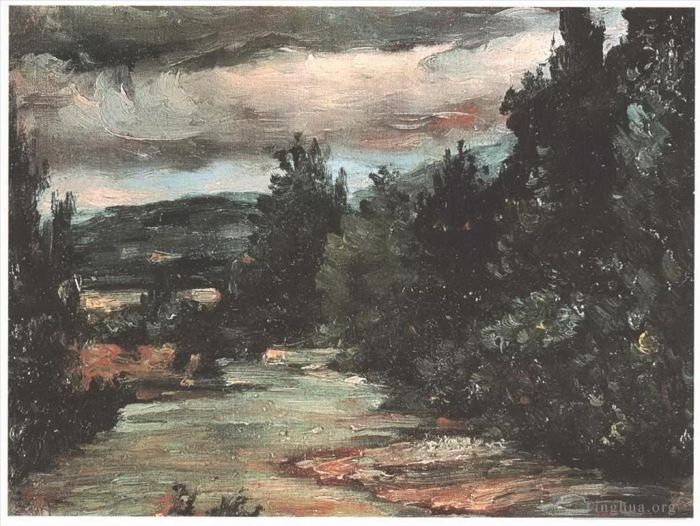 Paul Cezanne Ölgemälde - Fluss in der Ebene