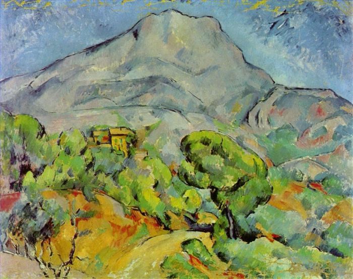 Paul Cezanne Ölgemälde - Straße in der Nähe des Mont Sainte Victoire