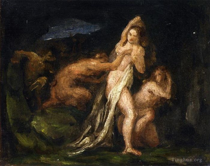 Paul Cezanne Ölgemälde - Satyren und Nymphen
