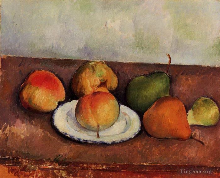 Paul Cezanne Ölgemälde - Stillleben Teller und Obst 2