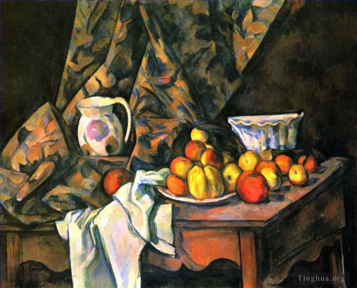 Paul Cezanne Ölgemälde - Stillleben mit Blumenhalter