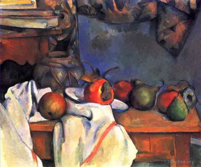 Paul Cezanne Ölgemälde - Stillleben mit Granatapfel und Birnen 2