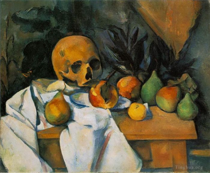 Paul Cezanne Ölgemälde - Stillleben mit Totenkopf