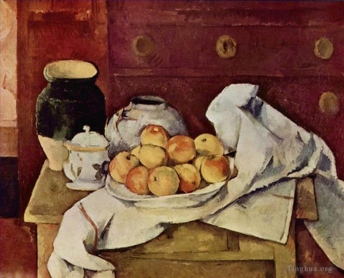 Paul Cezanne Ölgemälde - Stillleben mit einer Kommode 1887