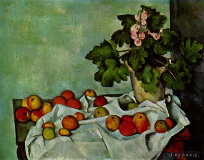 Paul Cezanne Ölgemälde - Stillleben mit Fruchtgeranienbestand