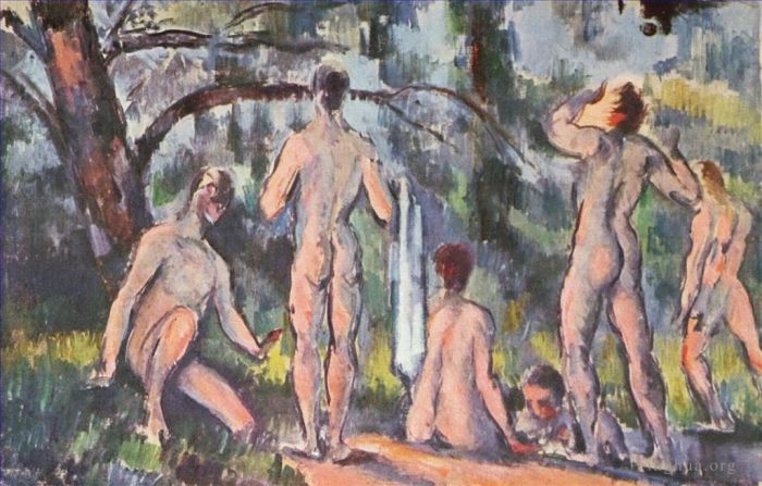 Paul Cezanne Ölgemälde - Studie über Badegäste