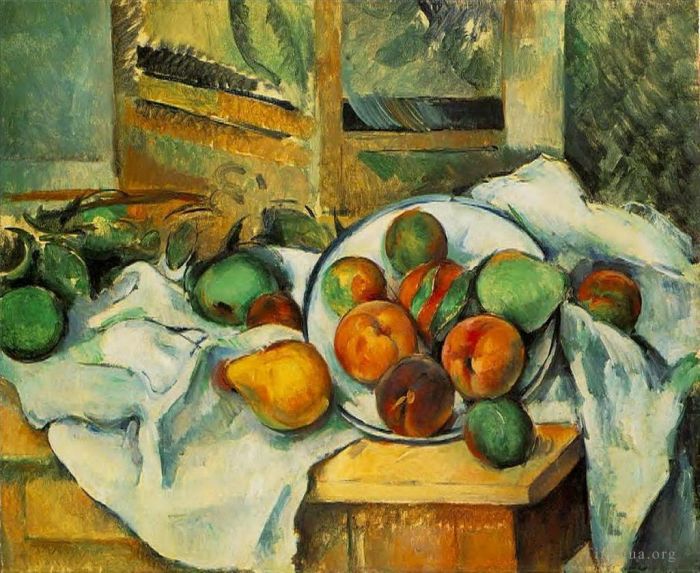 Paul Cezanne Ölgemälde - Tischserviette und Obst