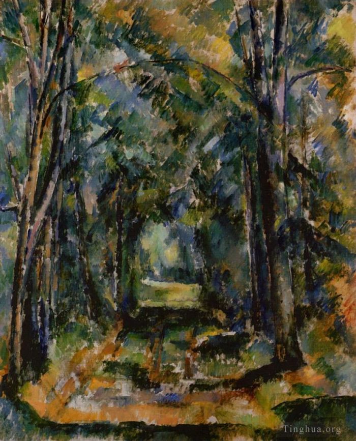 Paul Cezanne Ölgemälde - Die Gasse in Chantilly 1888
