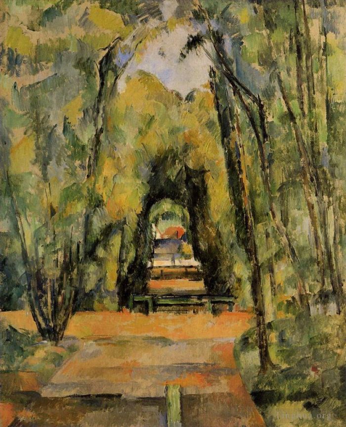 Paul Cezanne Ölgemälde - Die Gasse in Chantilly