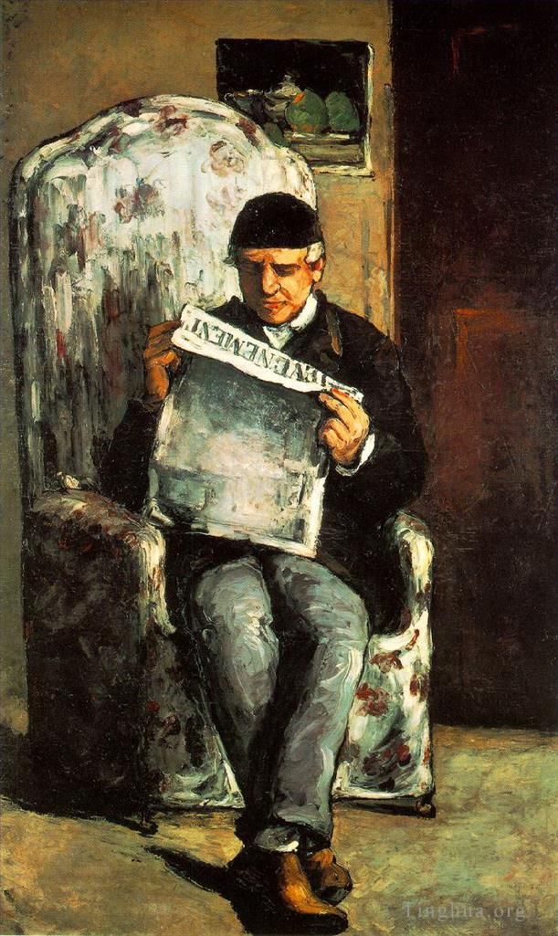 Paul Cezanne Ölgemälde - Der Vater des Künstlers liest seine Zeitung