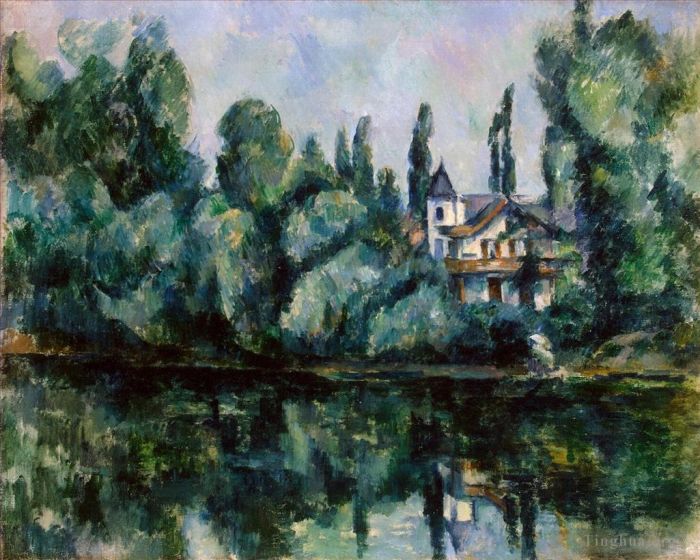 Paul Cezanne Ölgemälde - Die Ufer der Marne