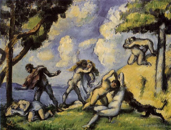 Paul Cezanne Ölgemälde - Der Kampf der Liebe