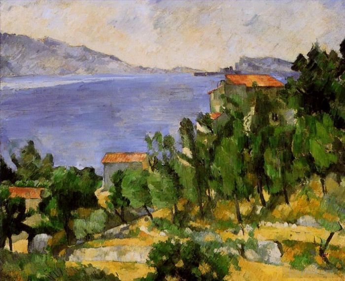Paul Cezanne Ölgemälde - Die Bucht von L Estaque aus dem Osten