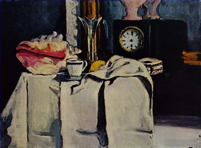 Paul Cezanne Ölgemälde - Die schwarze Marmoruhr