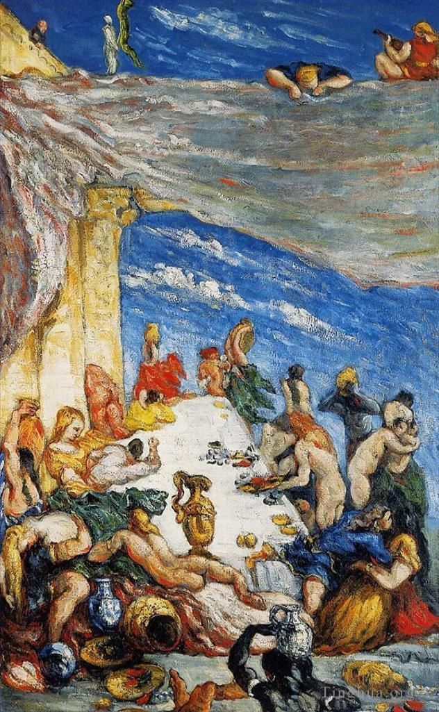 Paul Cezanne Ölgemälde - Das Fest Das Bankett von Nebukadnezar