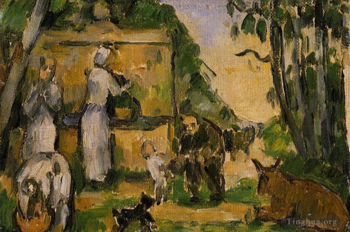 Paul Cezanne Ölgemälde - Der Brunnen